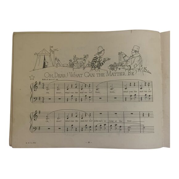 Vintage 1937 Very First Piano Book Songbook Sheet Music The Boston Music Co. - Picture 12 of 14